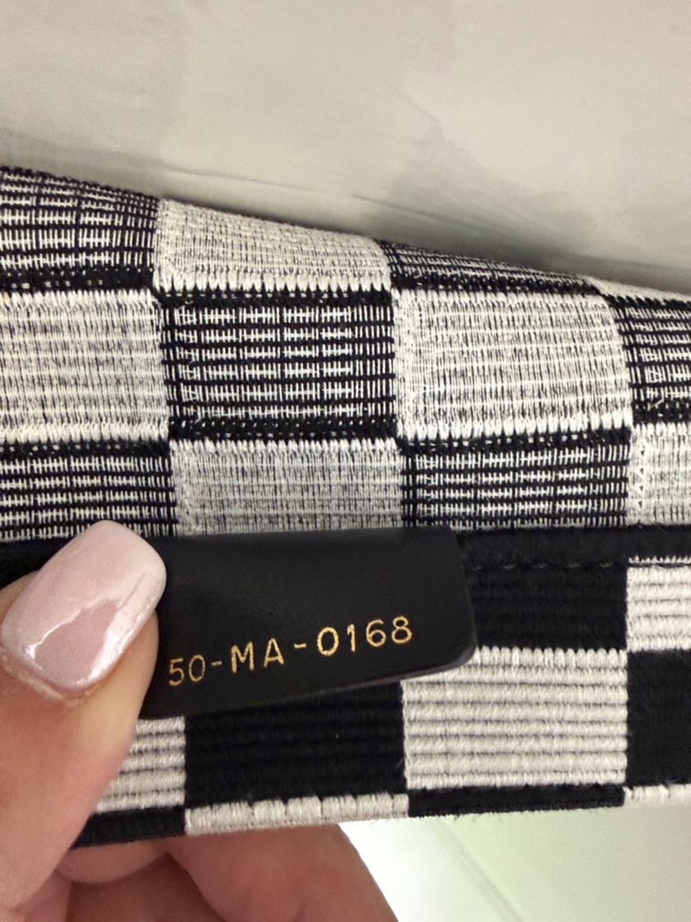 Dior Black and White Checkered Tote Bag - Picture 6 of 12